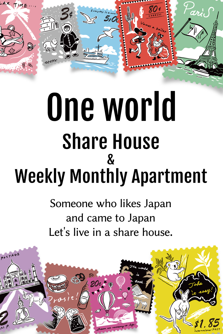 One World,Share House,Weekly Monthly Apartment
